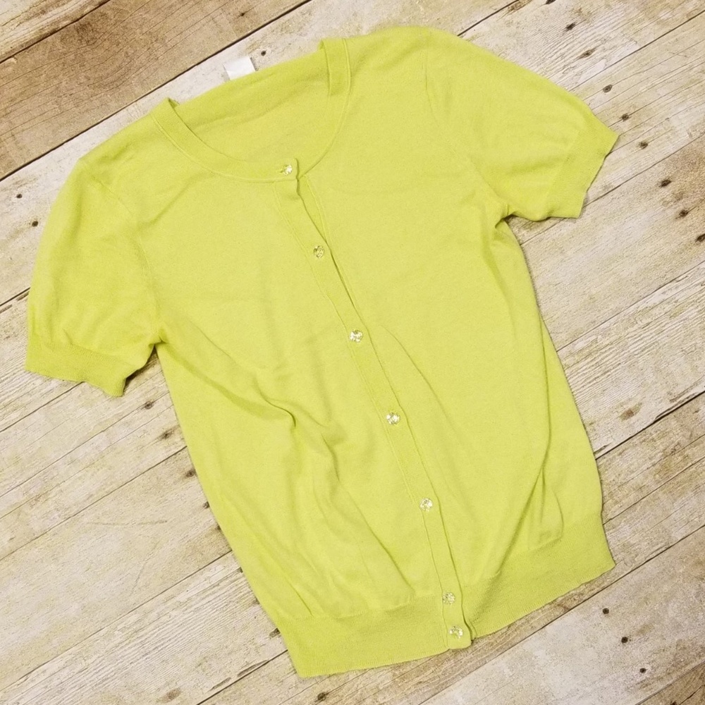 Cardigan Lime Green J.Crew size S